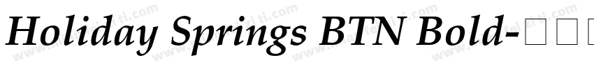 Holiday Springs BTN Bold字体转换